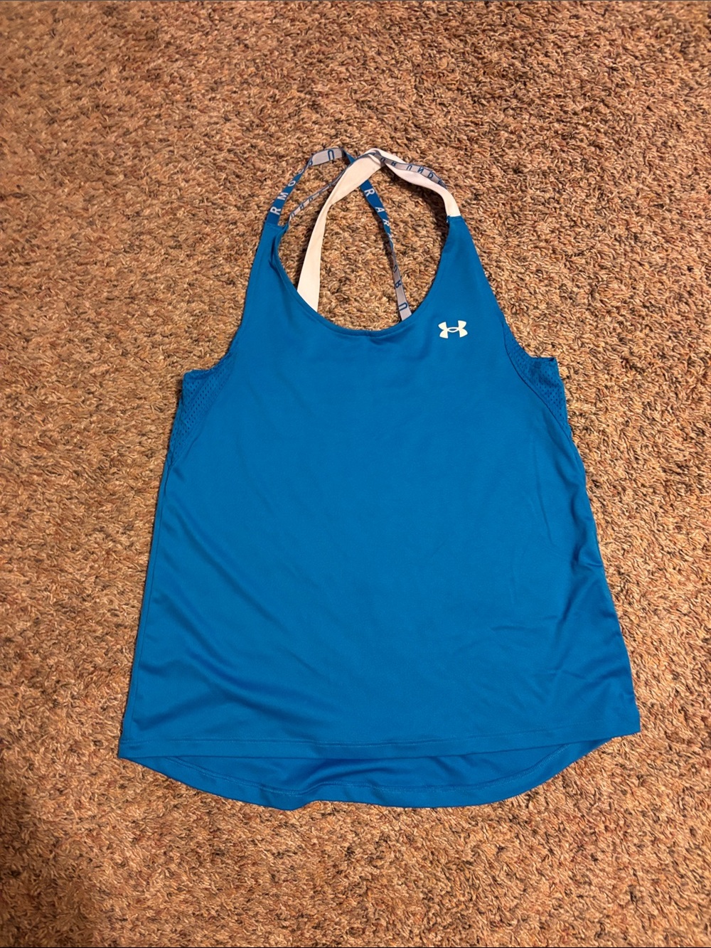 Under Armour Women's Bright Blue Racerback Tank with Contrast Straps